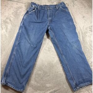 Carhartt FRB13 DNM‎ Flame Resistant FR Jeans 38x30 Original Fit Work Denim
